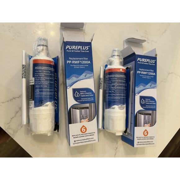 Lot Of 2 PurePlus Refrigerator Water Filter PP-RWF1200A 200 Gallon LG Compliant - Picture 7 of 7